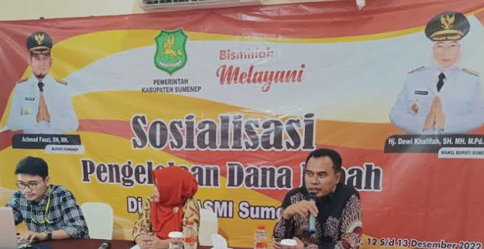 Dokumen sosialisasi dana hibah oleh Bagian Kesra Setdakab Sumenep (foto: for indeks jatim) 
