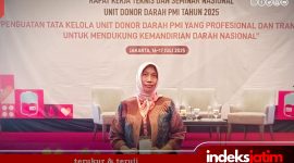 dr. Erliyati, M.Kes saat menghadiri Rapat Kerja Teknis dan Seminar nasional Unit Donor Darah PMI Tahun 2025 di Jakarta, 16-17 Juli 2025 (Foto : Ist)