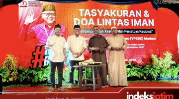 Yayasan Pusat Studi Bung Karno (YPSBK) Madura menggelar acara tasyakuran dan doa lintas iman (foto: Rez Indeks Jatim)