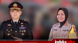 Kapolres Sumenep, AKBP Rivanda, S.I.K. (kiri), Kasat Lantas Polres Sumenep, AKP Ninit Titis Dwiyani, S.E.,  (kanan)