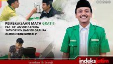 Sinergi PAC GP Ansor Gapura dan Klinik Utama Sumenep dalam Bakti Sosial Pemeriksaan Mata (foto: Rez Indeks Jatim)