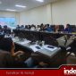 Puluhan aktivis PMII UPI Kabupaten Sumenep saat melakukan audiensi di Komisi II DPRD Sumenep (Foto: For Indeks Jatim)